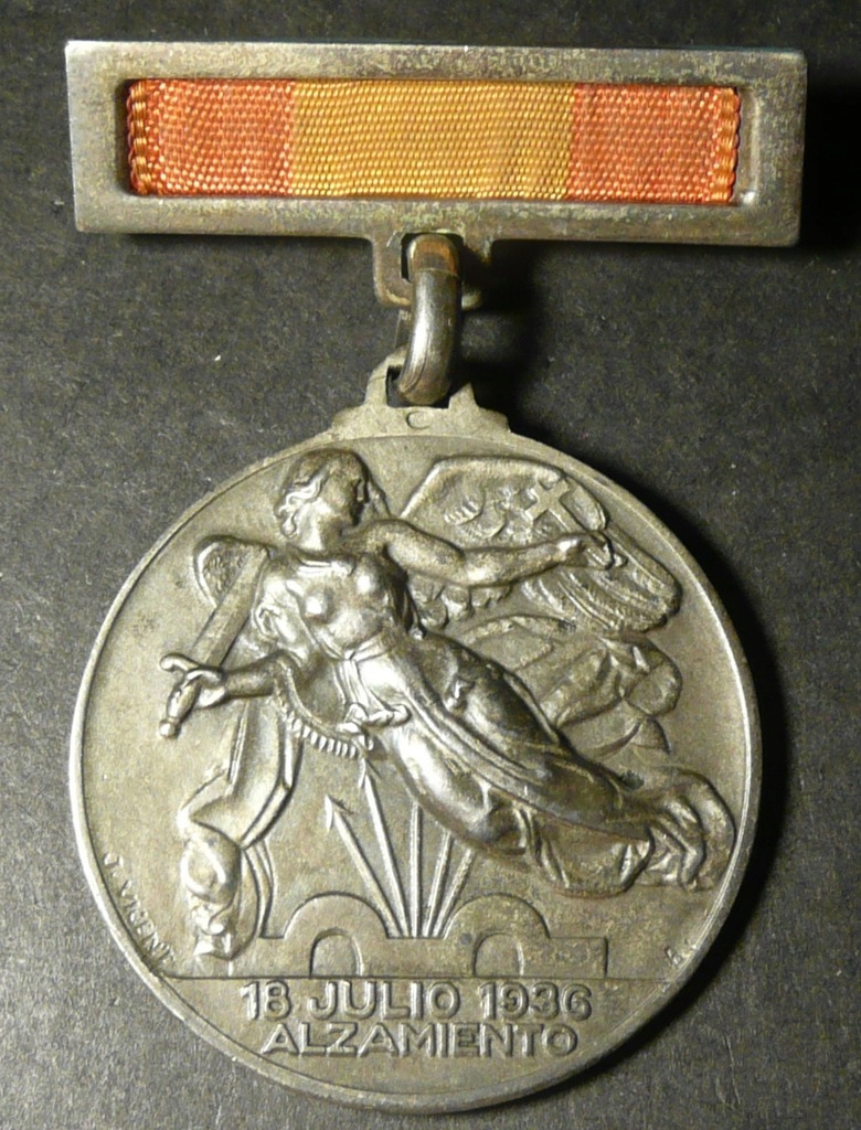 Medalla del Alzamiento y Victoria Spanish Civil War medal in silver syg.