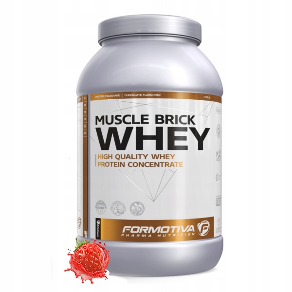 Formotiva Muscle Brick Whey - 1000g truskawka