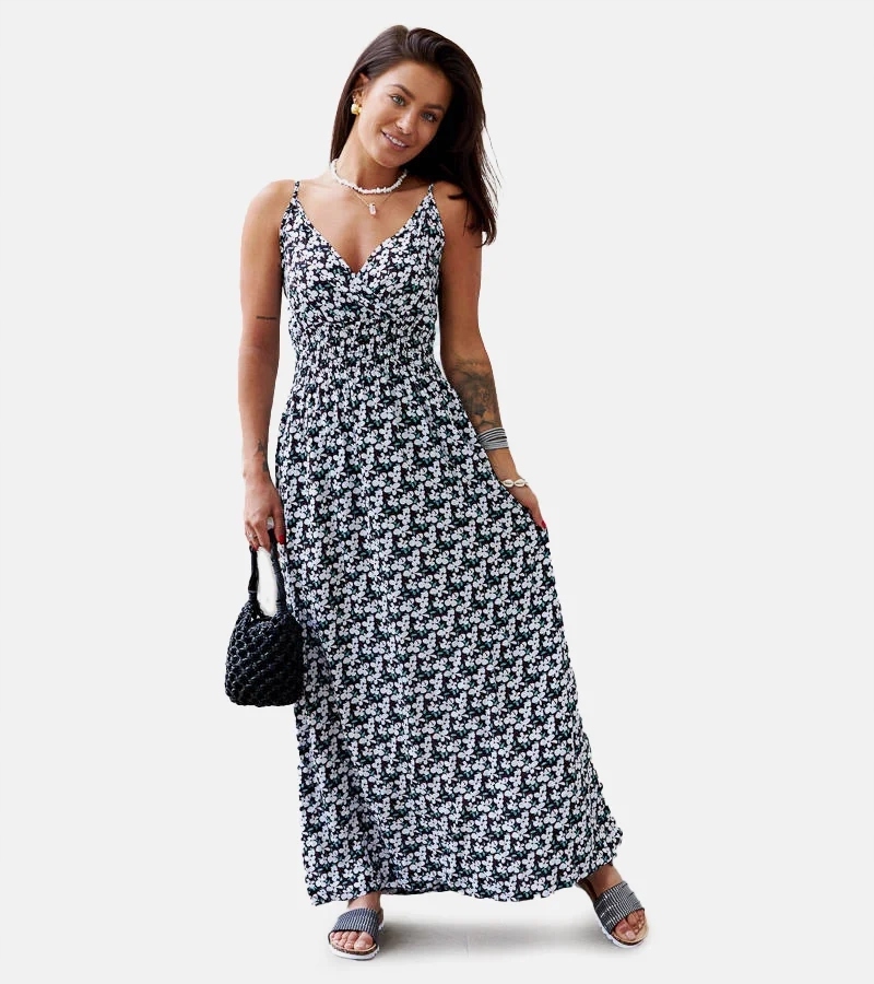 Czarna sukienka na ramiączkach 23793 23793 rozmiar XL/2XL