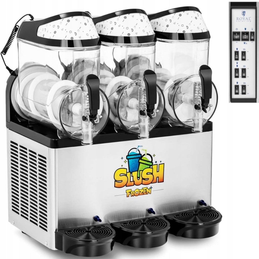GRANITOR MASZYNA DO NAPOJÓW SLUSH SORBETÓW SMOOTHIES POTRÓJNA 800 W 3 X 10