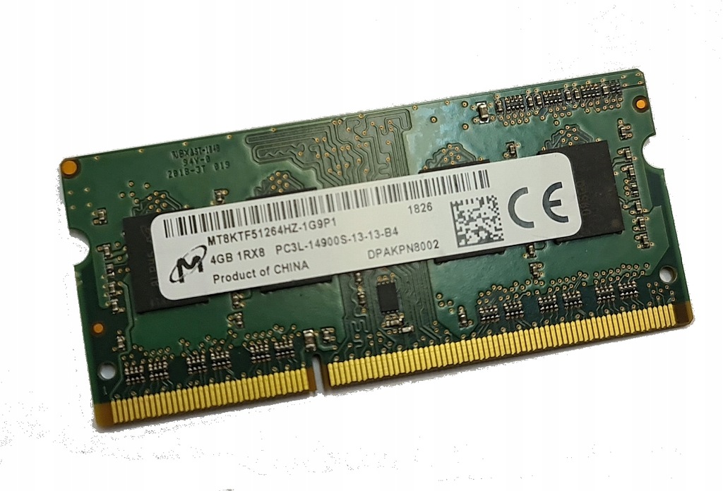 Micron 4GB -PC3L-14900-1866Mhz/INTEL/AMD - SODIM
