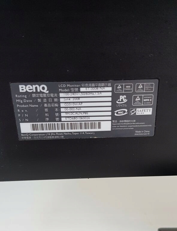 Купить МОНИТОР BENQ ET-0008-: отзывы, фото и характеристики на Aredi.ru ...