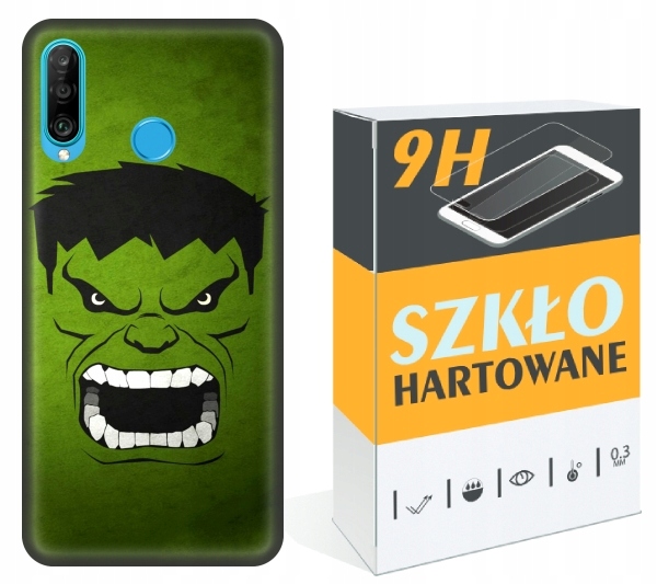 ETUI SZKŁO Huawei P30 Lite Hulk