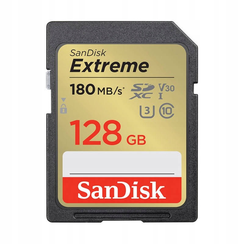 Karta pamięci SANDISK EXTREME SDXC 128 GB 180/90 MB/s UHS-I U3 (SDSDXVA-128