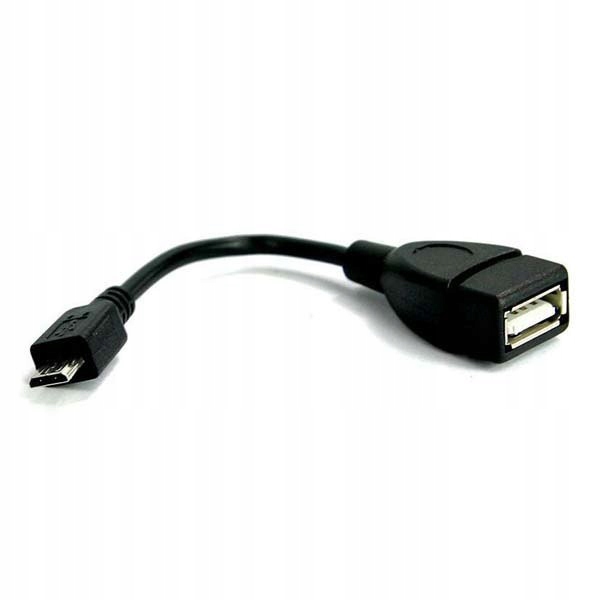 Logo USB kabel (2.0), USB A F, 0.15m, OTG, czarny