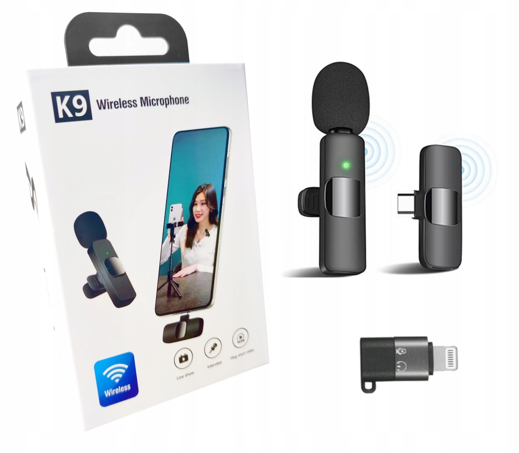 MIKROFON BEZPRZEWODOWY KRAWATOWY USBC IPHONE 13 14