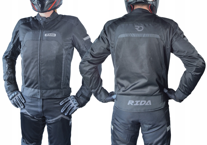 RIDA URBAN AIR Kurtka Motocyklowa Tekstylna Motor Miejska Męska Czarna 3XL