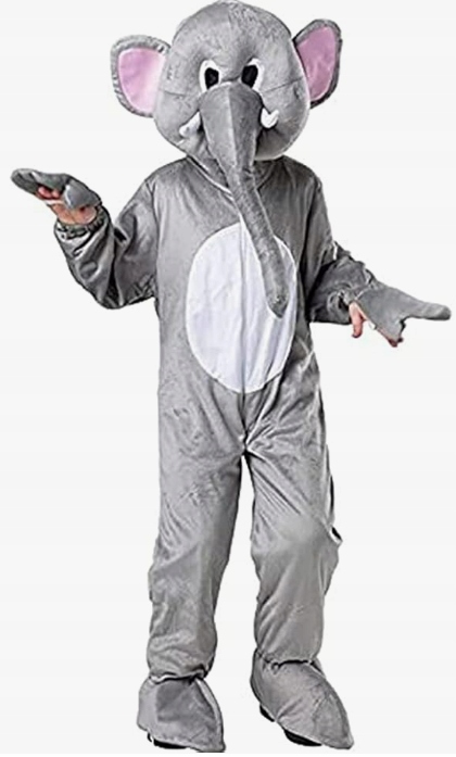 STRÓJ MASKOTKA SŁOŃ SŁONIA SŁONIK PLUSZOWY L/XL