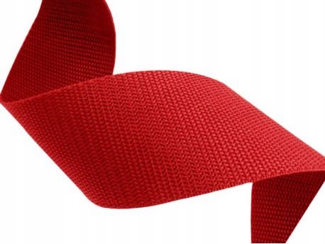 TAŚMA NOŚNA PARCIANA 25mm CZERWONY 1m