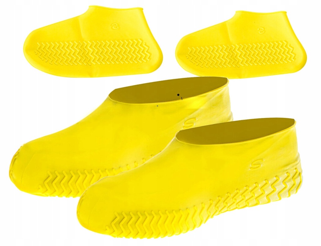 Ochraniacze na buty wodoodporne kalosze S żółte roz. 26-34