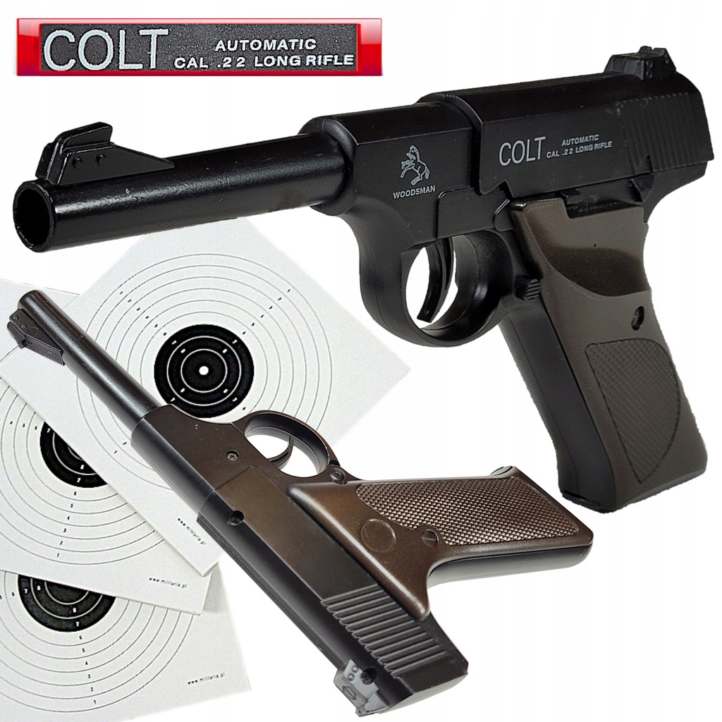 Colt Woodsman Pistolet Metalowy, Kulki 6mm Replika