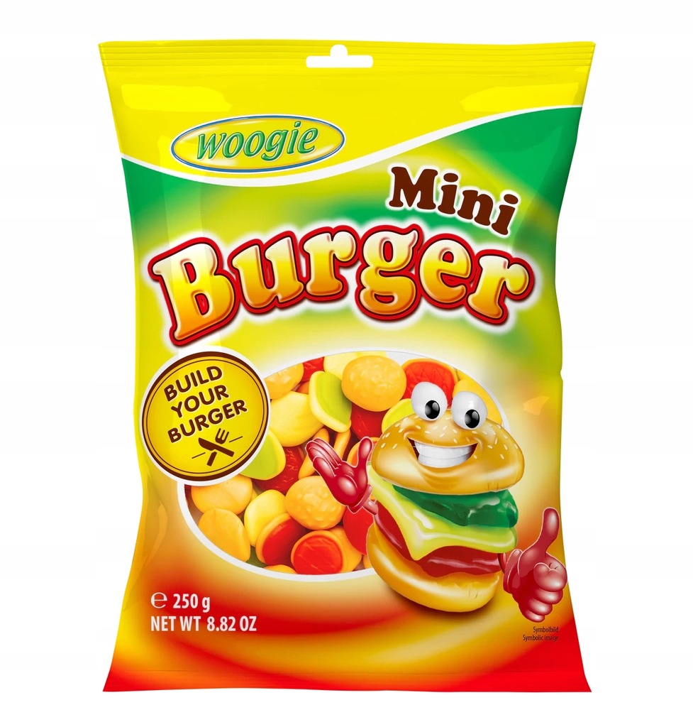 CHEMIA Z NIEMIEC Woogie Mini Burger Żelki 250 g
