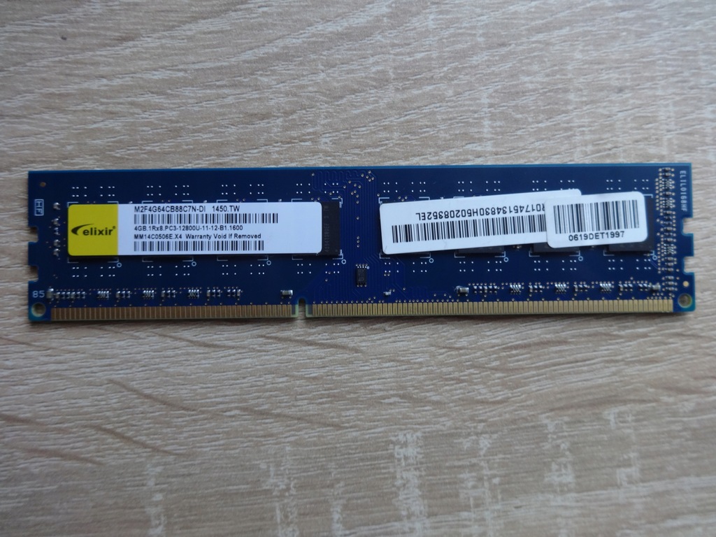 PAMIĘĆ RAM PC 4GB DDR3 ELIXIR M2F4G64CB88C7N-DI