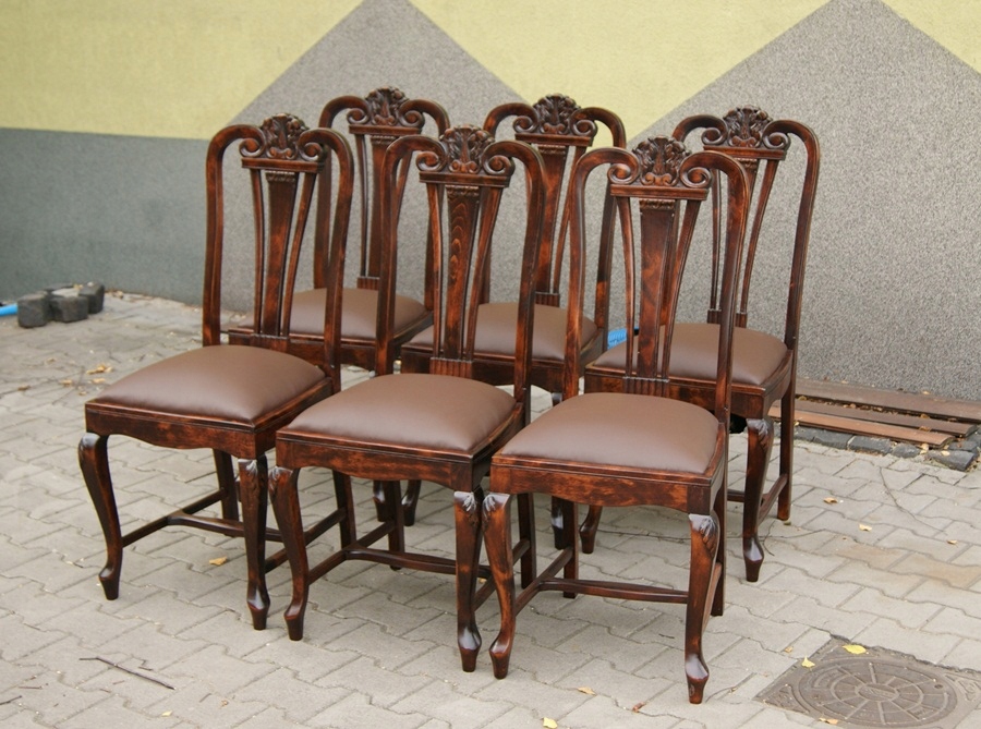 Komplet 6 -ciu Krzeseł Secesyjnych po renowacji