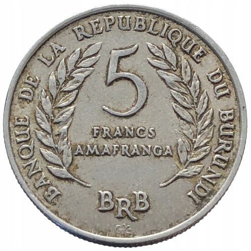 20719. Burundi - 5 franków - 1968r.