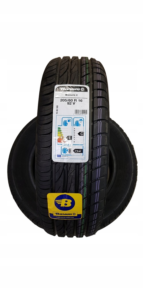 OPONA LETNIA 205/60 R16 BARUM BRAVURIS 2 92V 2 szt