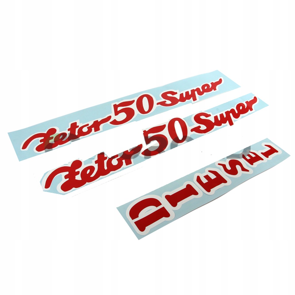 Naklejki napisy Zetor 50 Super komplet czeskie