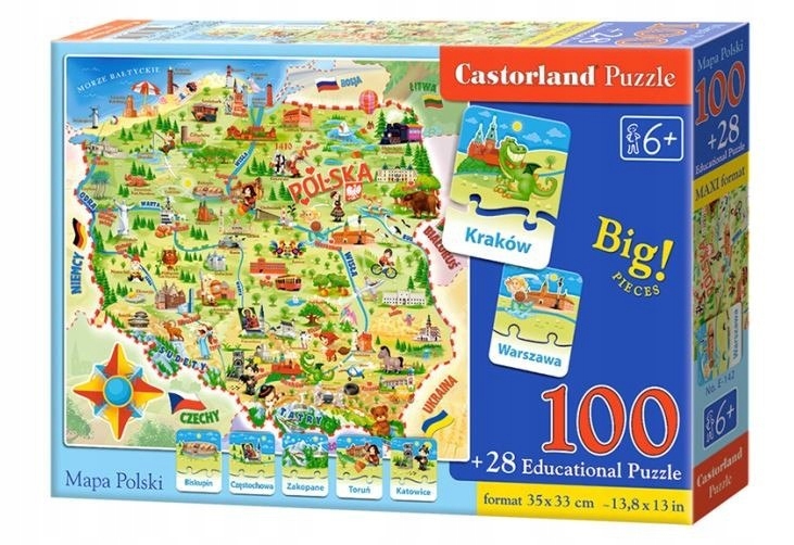 Puzzle Edukacyjna mapa Polski