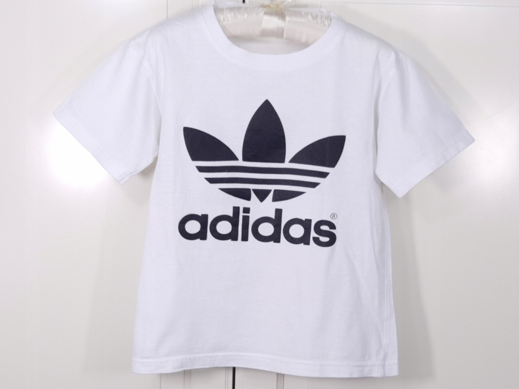 ADIDAS super biały T-shirt 134 cm, 8-9 lat