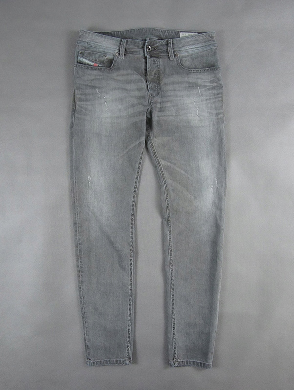 DIESEL SLEENKER - SKINNY SZARE JEANSY - 30/30