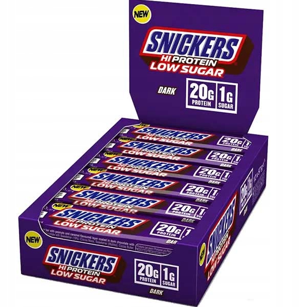 SNICKERS Hi Protein Bar BATON BIAŁKOWY PROTEINOWY Dark LOW SUGAR 12x57g