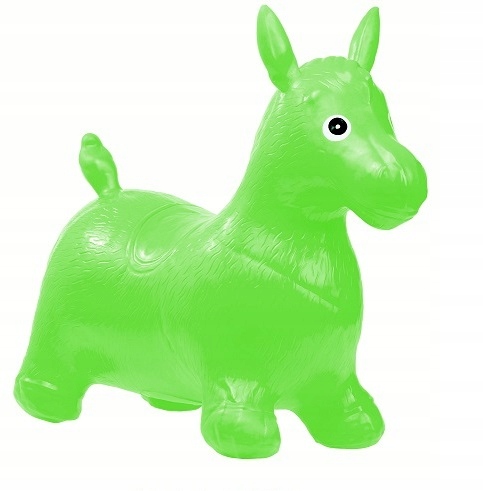 Skoczek gumowy koń zielony