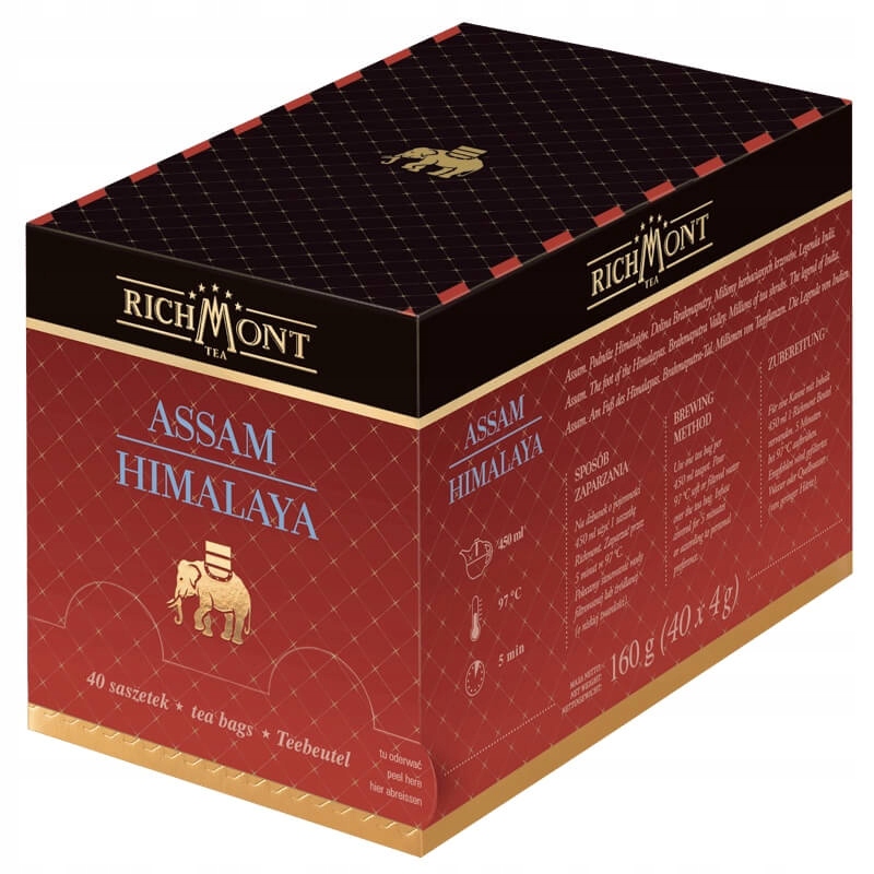 Richmont Assam Himalaya 40x4g czysta czarna herbata indyjska z Himalajów