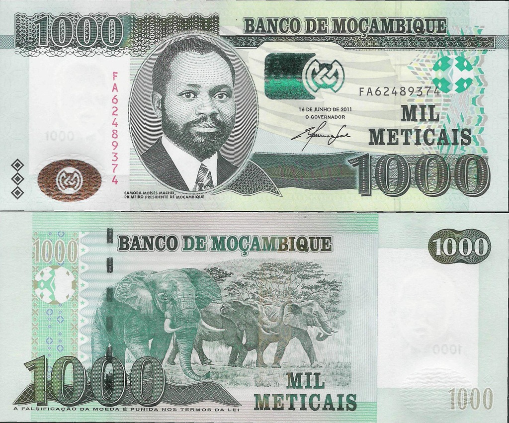 Mozambik 2011 - 1000 meticais - Pick 154 UNC