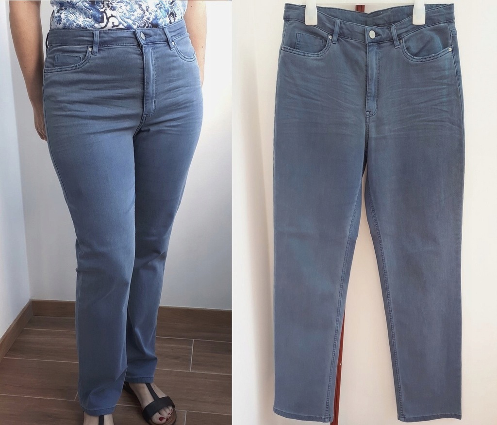 Spodnie jeansy niebieskie L 40 miękkie