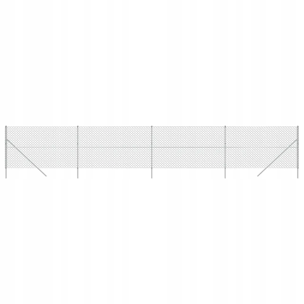 Ogrodzenie z siatki, srebrne, 1,6x10 m