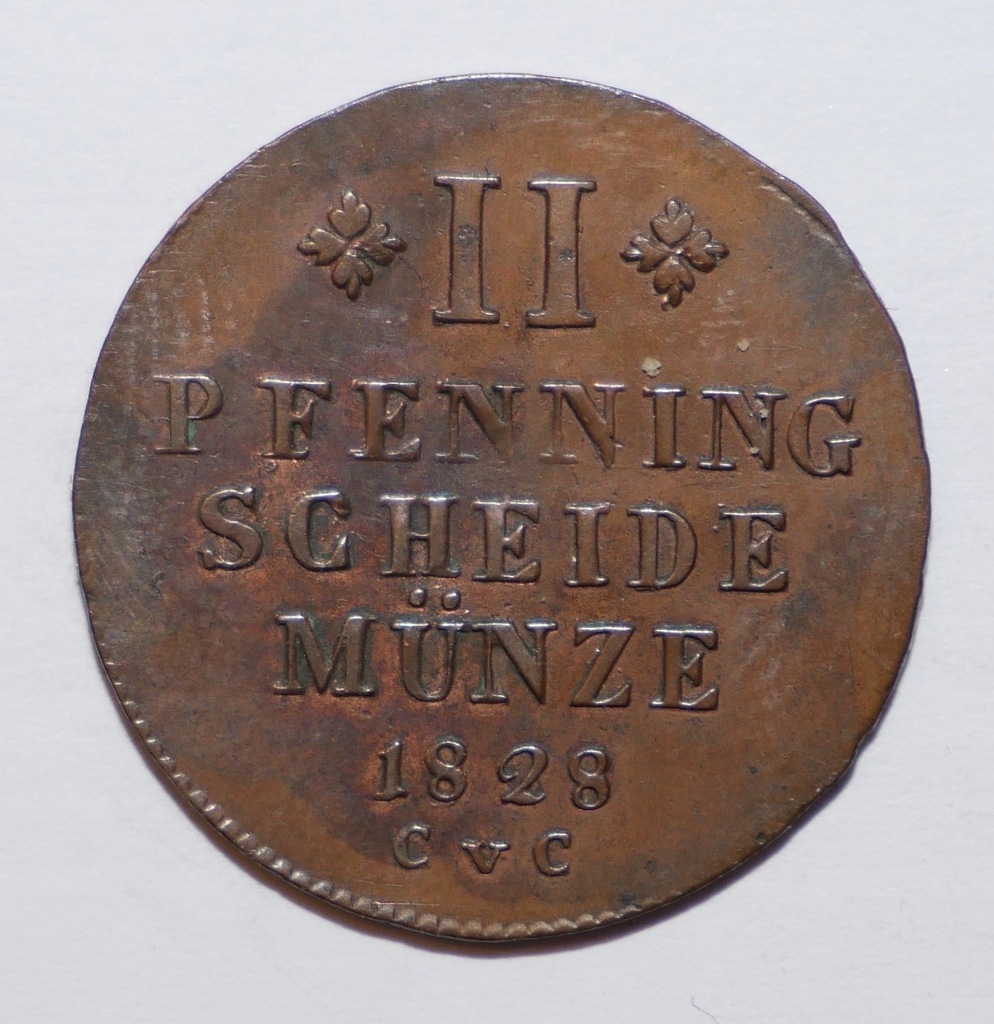 Brunszwik 2 fenigi 1828