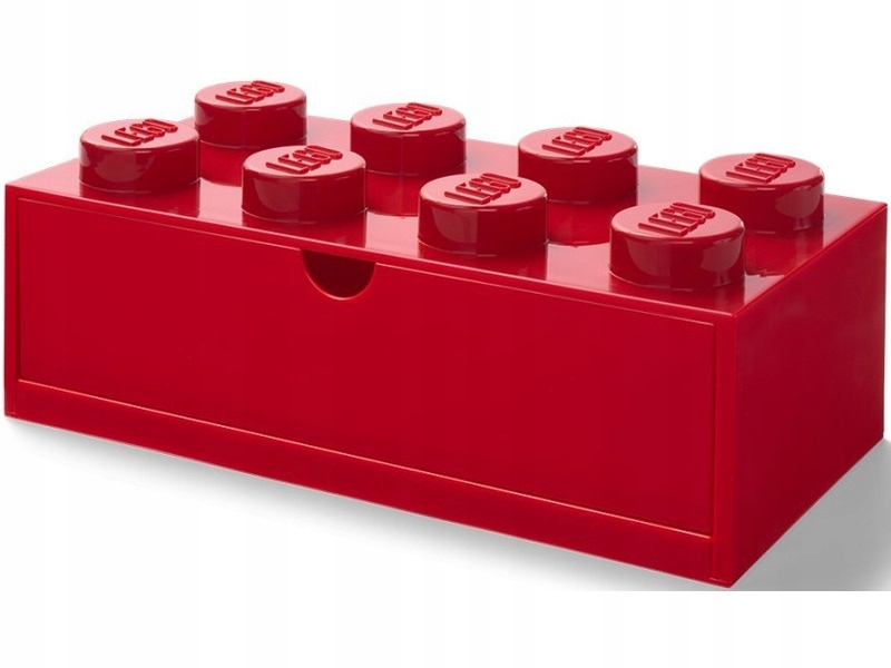 Pojemnik na LEGO z szufladką Brick 8 Czerwony