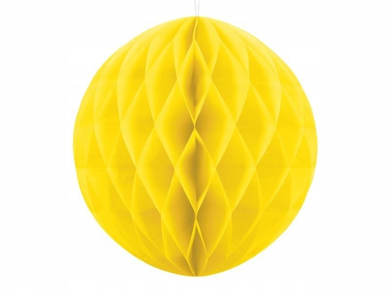 Kula bibułowa, żółty, 40cm