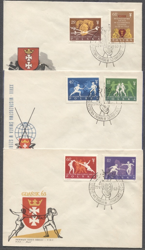 FDC, Mistrzostwa w szermierce, 1963r.