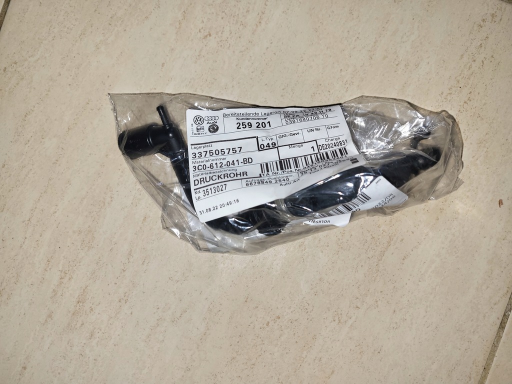 Przewód podciśnieniowy Passat B6 serwo 3C0612041BD