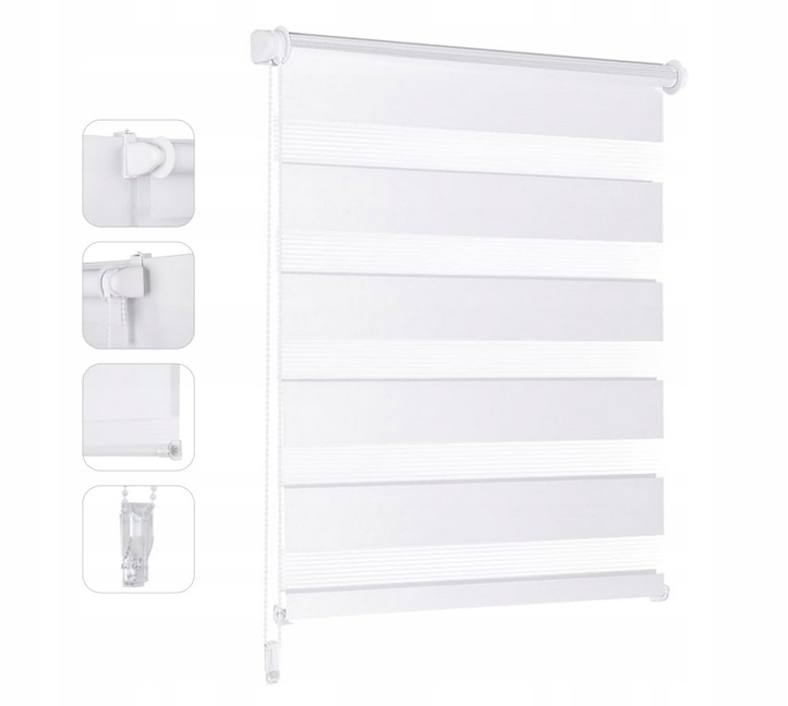 Roleta Sekey Dzień i noc 70 x 120 cm biała