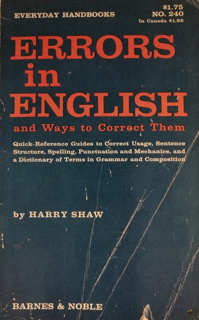 Errors in English and Ways to Correct Them H Shaw