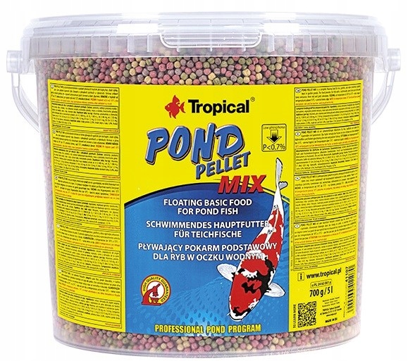 TROPICAL POND PELLET MIX 5L/700G