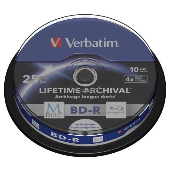 Płyty Verbatim PRINT BD-R M-DISC Archival 10 sztuk