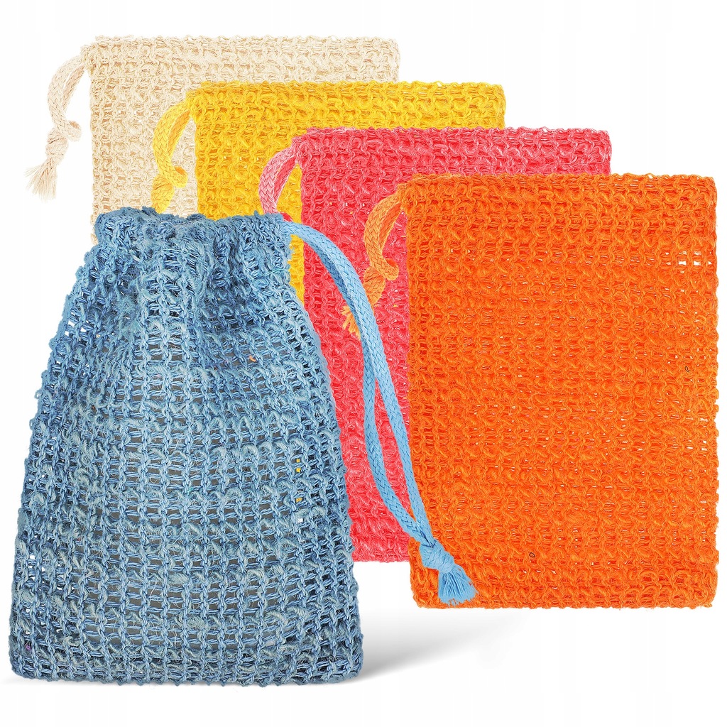 Natural Sisal Soap Saver Pouch Mesh Net 10 Pcs