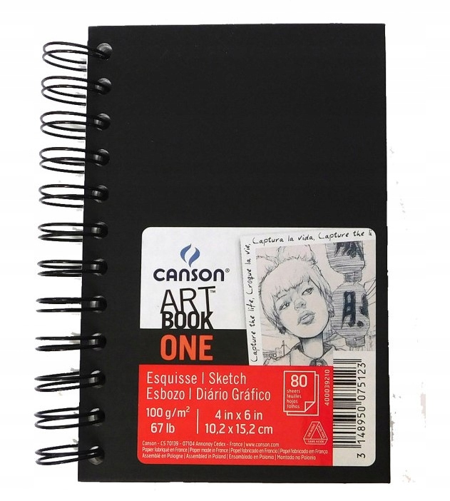 CANSON szkicownik ART BOOK ONE 10,2x15,2cm 100g