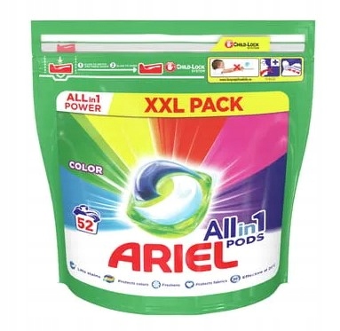 Ariel XXL Pack Allin1 PODS COLOR 52 prania - 12652866147 - oficjalne ...