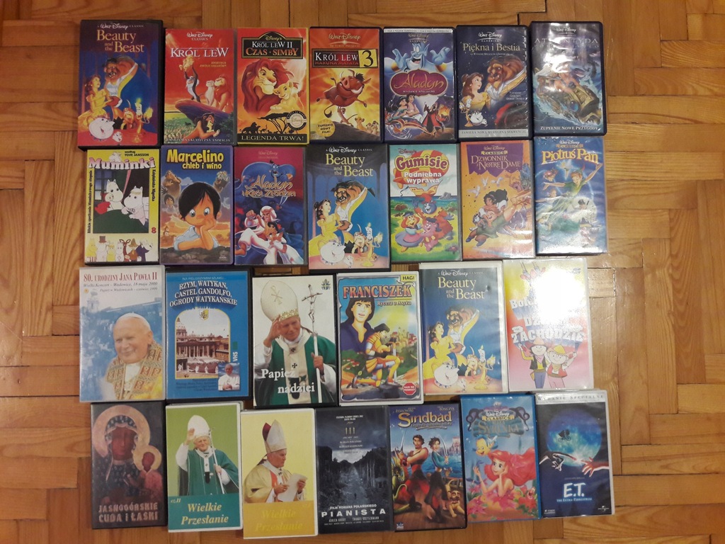 Bajki Disney kasety VHS filmy zestaw kolekcja