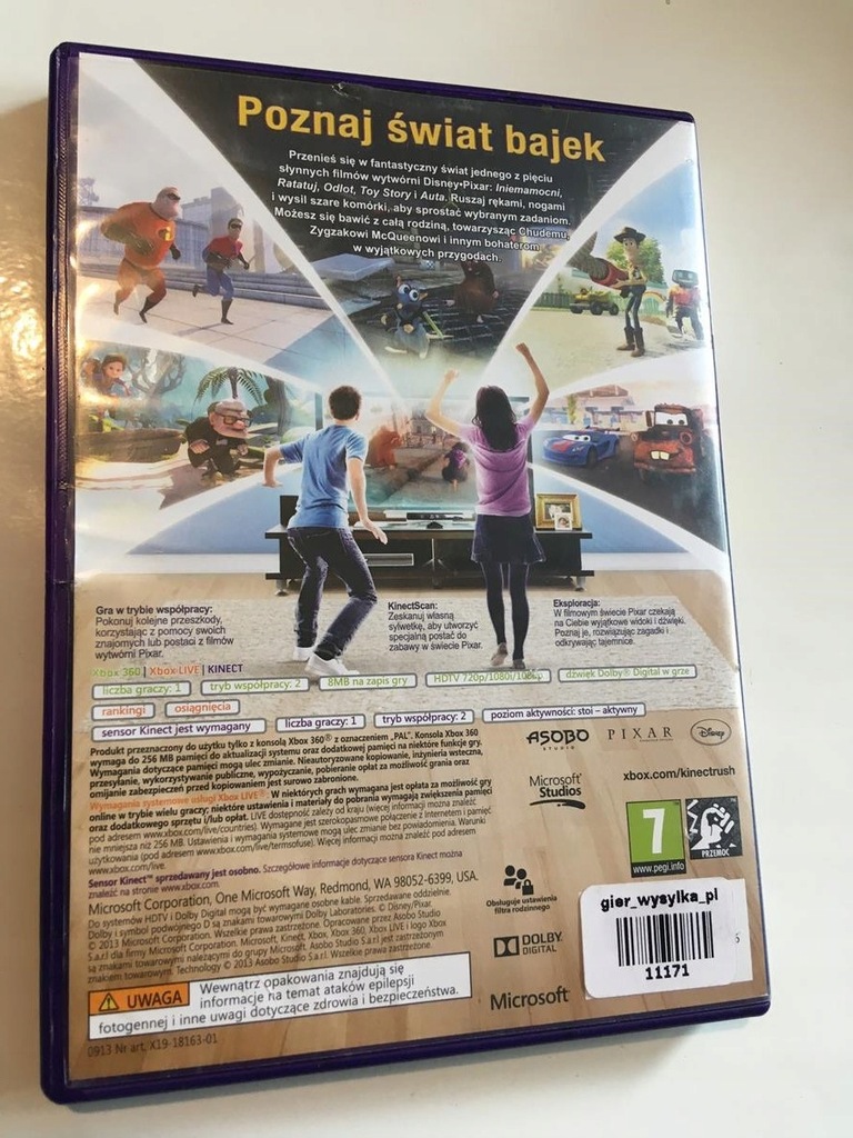 Купить KINECT Rush Disney Pixar Adventure X360 PL Озвучка: отзывы, фото ...