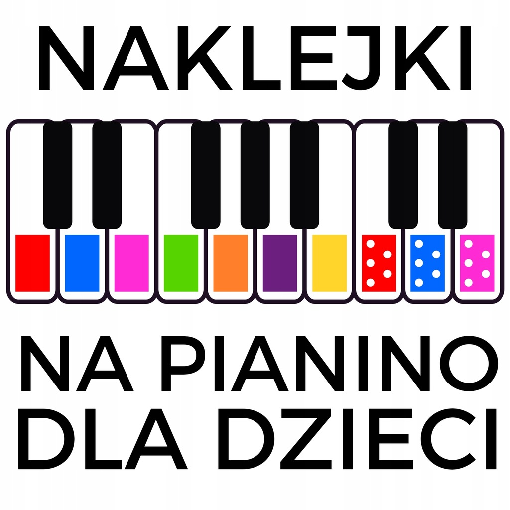 Naklejki nalepki klawisze pianino keyboard organki