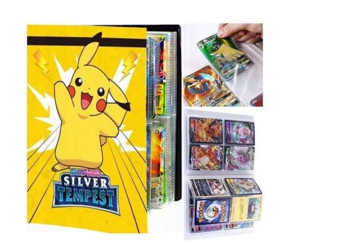 DUŻY ALBUM 3D KARTY POKEMON KLASER NA 432 KART