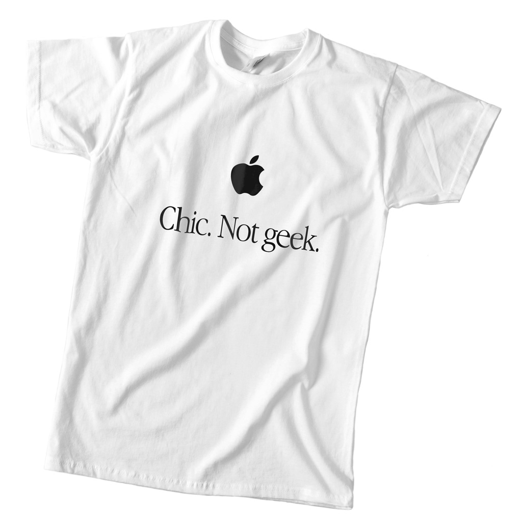 koszulka retro Apple Chic Not Geek Steve Jobs