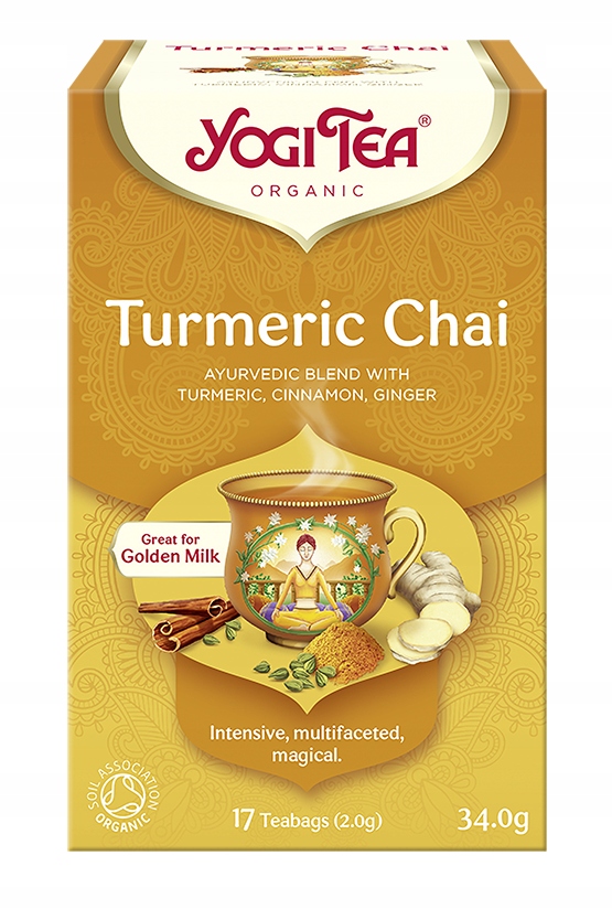 Herbata ZŁOTY CHAI Z KURKUMĄ BIO 34 g - YOGI TEA