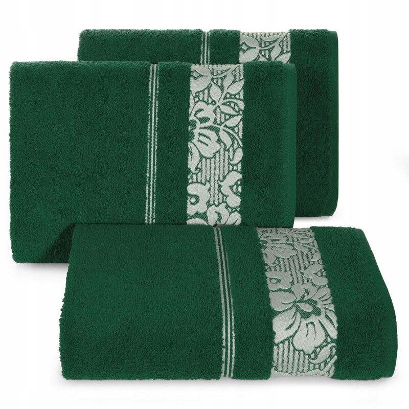 Ręcznik SYLWIA 20 ciemny zielony 70x140 500g Eurofirany