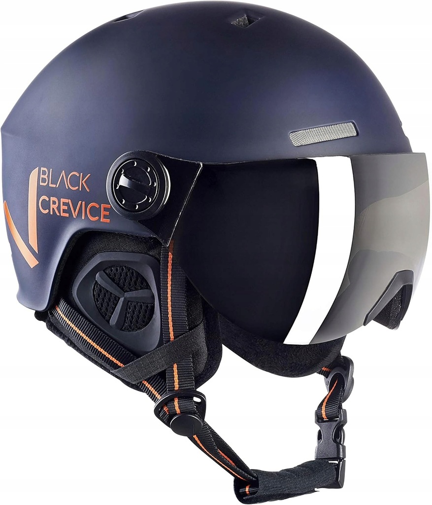 KASK NARCIARSKI SNOWBOARDOWY Z SZYBĄ BLACK CREVICE SOLDEN M/L 58-61CM